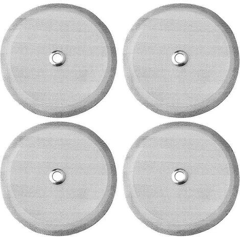 Lot de 4 filtres à café de rechange en acier inoxydable de 10 cm (4 pouces), pour cafetière à piston de 1000 ml ou 8 tasses. (1/4)