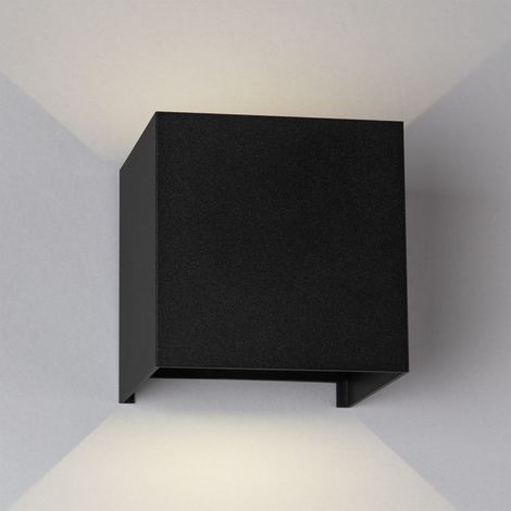 LED-Außenwandleuchte 2x5W 100Lm/W IP65 Schwarz 4000K [HO-APL06-IP65-BW]