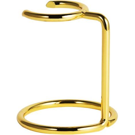 Support universel pour rasoir et blaireau, compatible avec les rasoirs de sécurité et les rasoirs droits. Porte-blaireaux doré. (1/4)