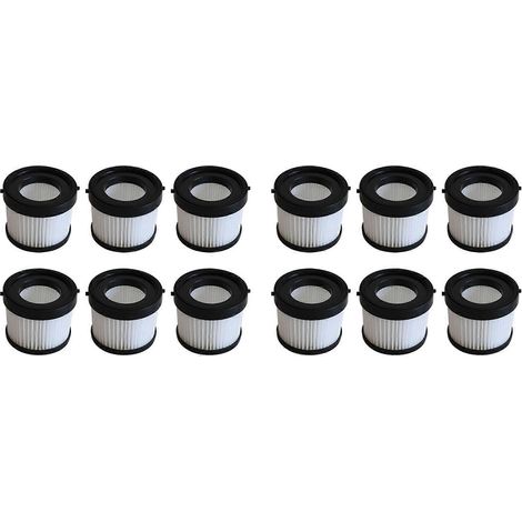 Lot de 12 filtres HEPA lavables pour aspirateur DEWALT DCV501LN/DCV501HB - Pièces de rechange pour nettoyage ménager (1/5)