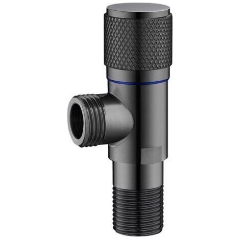 Vanne d'Angle de Robinet de Machine à Laver en Acier Inoxydable gris (1/3)