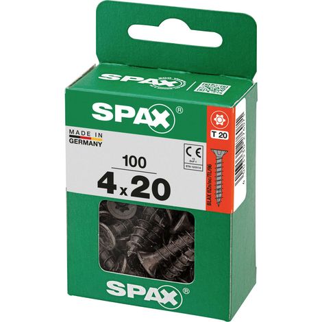 Spax Universalschrauben 4 x 20 mm T20 Vollgewinde - 100 Stk. (1/2)