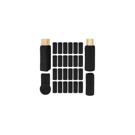 Lot de 48 paires de chaussettes de chaise tricotées - Protection des pieds de chaise - Chaussettes de meubles avec coussinets doux - Antidérapantes - Pour table, protection du sol - Évitez les rayures (1/5)
