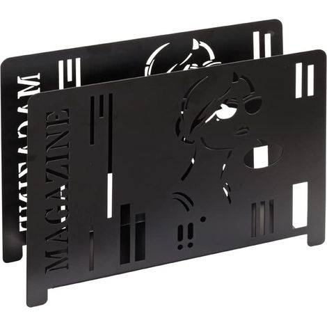 HAKU Möbel Portagiornali nero, metallo - Dim. L 37 cm x A 26 cm x P 12 cm, Stile Moderno (1/4)