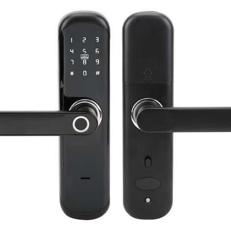 Intelligentes Türschloss mit Tastatur, elektronisches Schloss mit Fingerabdruckgriff, Riegelschloss für Zuhause, Büro, Wohnung, Hotel (1/4)