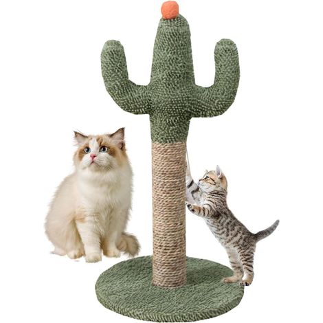 Chat en Forme de Cactus Grattoir Mignon Poteau griffoir (1/5)