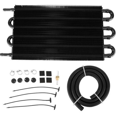 QORVA- Kit de refroidissement d'huile moteur de Transmission à 6 rangées, radiateur de refroidissement à distance universel en aluminium