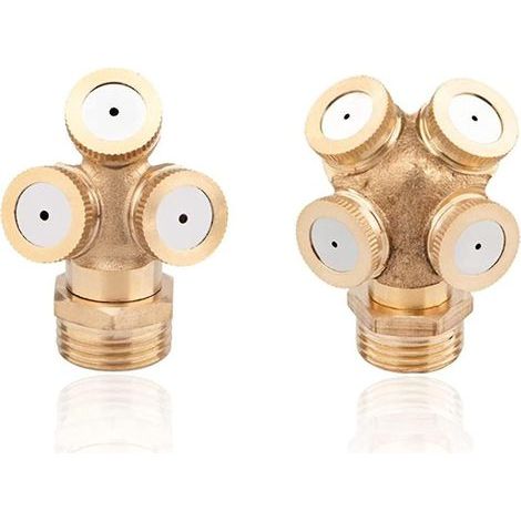 AGE Buse d'atomisation en laiton, buse d'irrigation agricole, buse d'atomisation d'eau de jardin-2pcs (1/4)