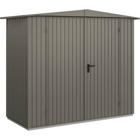 Hörmann Metall-Gerätehaus Berry Classic mit Satteldach Typ 1, 259 x 121 cm, quarzgrau, 3,1 m², 2-flüglige Tür (1/5)