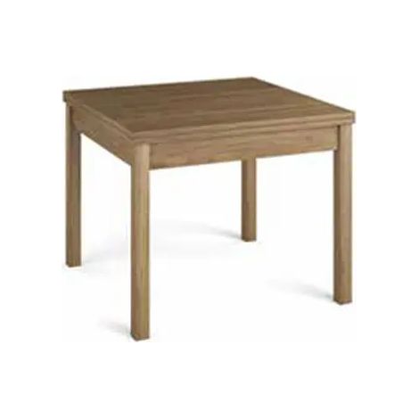 Tavolo da pranzo Noce Naturale apribile a libro in legno nobilitato cm 90x90-180