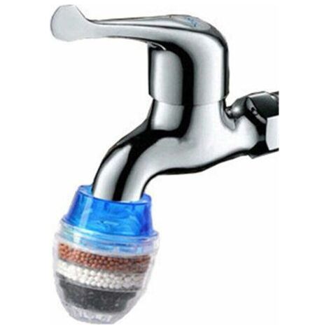 INHHUB 3 Wasserhahn-Aktivkohle-5-Schicht-Wasserfilter Leitungswasserfilter-Reiniger Blau + Grün + Orange
