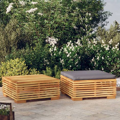 Salon de jardin 2 pcs-Lot de 2 Mobilier de jardin-Meuble de jardin Bois de teck massif 468566 (1/5)