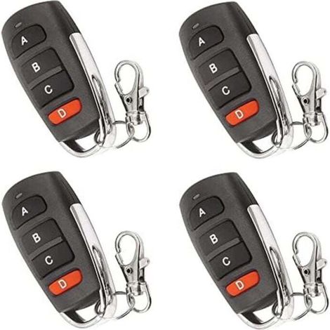 4 Pièces Duplicateur Universel Télécommande Porte Garage Portail Clés Remplacement Compatible