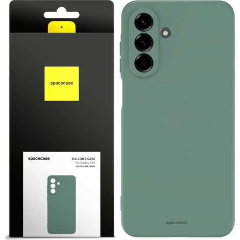Custodia in silicone Spacecase 3.0 per Galaxy A36, verde scuro (1/5)