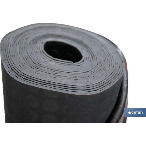 SUELO DE CAUCHO NEGRO CÍRCULOS 3 MM 1,00 X 10 M (1/5)