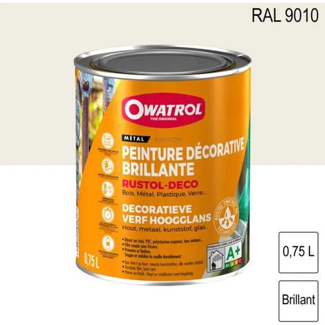 Owatrol Rustol Deco Brillant vernice antiruggine bianco puro 0,75L