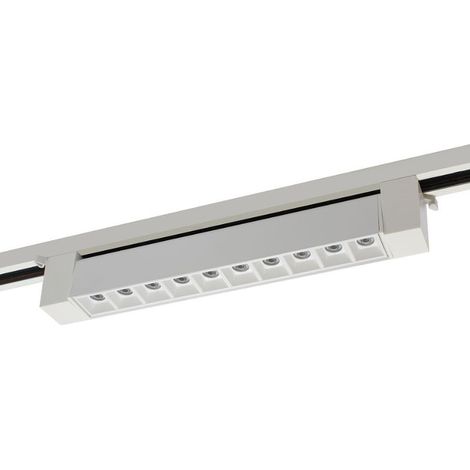 Projecteur Linéaire sur Rail Monophasé 20W 33cm Blanc - Blanc Neutre 4000K - 5500K - SILAMP
