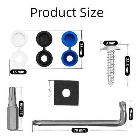 M5 Anti-Theft Number Plate Screw Fixing Kit (1/4)