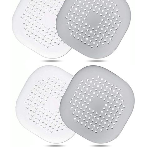 Bouche De Évacuation En Silicone - 90 Trous Pour Douche Et Lavabo - Résistant Aux Cheveux - Lot De 4 (1/5)