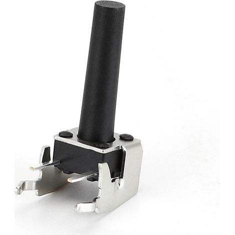 Interrupteur tactile latéral 6x6 avec support, connecteur 2 broches, réinitialisation horizontale, petit interrupteur à touche, dimensions 106x6x12 mm (L), lot de 10.