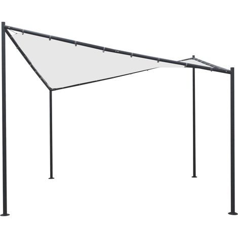 Pavillon ORLANDO 3,5x3,5 Meter mit Plane PVC-bechichtet weiss (1/2)