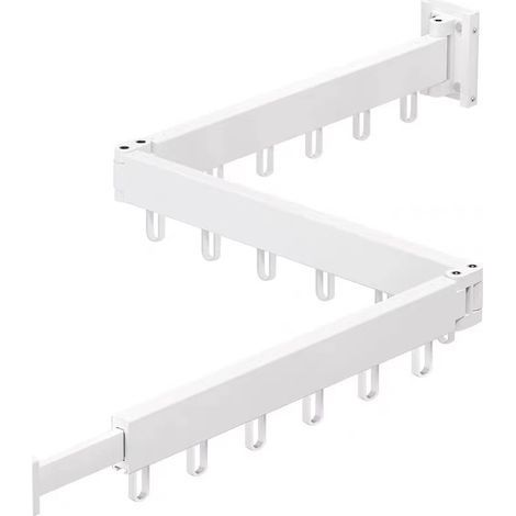 3-teiliger Wäschetrockner mit weißem, faltbarem Leinenbezug, Aluminiumbalg (1/5)