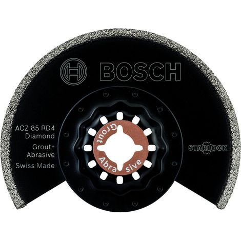 Bosch 1x Lama Segmentata Diamantata Starlock ACZ 85 RD4 (per Calcestruzzo, Lastre in fibrocemento, Ø 85 mm, Accessorio Utensili Multifunzione Oscillanti) (1/2)