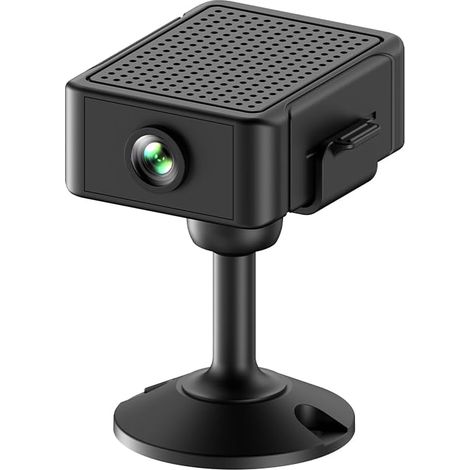 JSSEVN - Minicámara WiFi inalámbrica con detección de movimiento, pequeña cámara de vigilancia portátil recargable para uso en interiores y exteriores. (1/5)