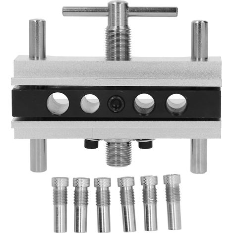 Kit de Gabarit de Perçage Auto-centrant avec Poinçons en Acier Allié pour Travail du Bois - Système Métrique (1/5)