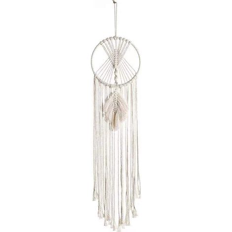 Grand capteur de rêves Boho Macramé Capteur de rêves en macramé tissé en coton Tenture murale pour la décoration de mariage, cadeau pour l'anniversaire de la Saint-Valentin ou les camarades de classe (1/4)