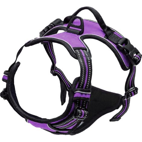 Filiyano-Harnais pour chien anti-traction, réglable, respirant, réfléchissant, rembourré, taille M (1/5)
