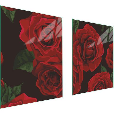 PIASTRA PROTETTIVA IN VETRO PER STUFA 85x52 ROSE (1/5)