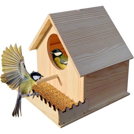 Vogelhaus Mit Voliere Belüfteter Naturschlafkasten Mit
