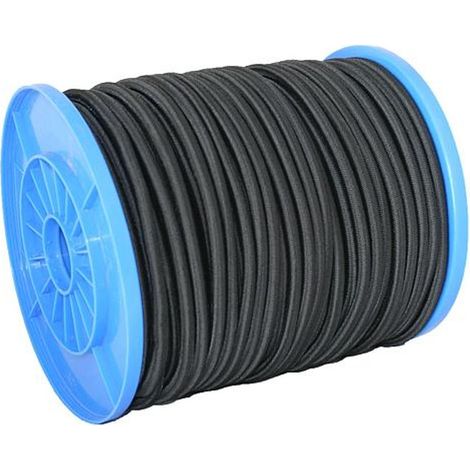 Gummiseil Strend Pro R100, 10 mm, elastisches schwarzes Gummi, Traglast 220 kg, L-60 m (1/2)