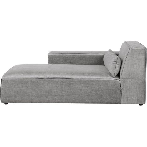 Chaise Longue à Droite Moderne en Tissu Gris Hellnar (1/5)