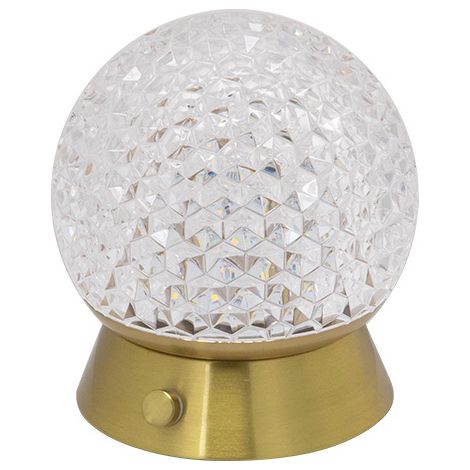 Cordless Table Lamp, Rechargeable Battery Operated Lamp, 3 Color Modes & Stepless Dimmable LED Touch Lamps, Portable Crystal Gold Metal Small Decorative Light for Kids Room, Bedroom, Gift(10.511.5CM) (1/5)