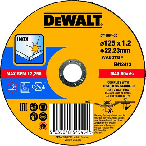 Disco de metal Dewalt 125 x 12 mm