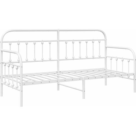 Daybed Frame with Headboard White 80 x 200 cm Steel vidaXL (1/5)