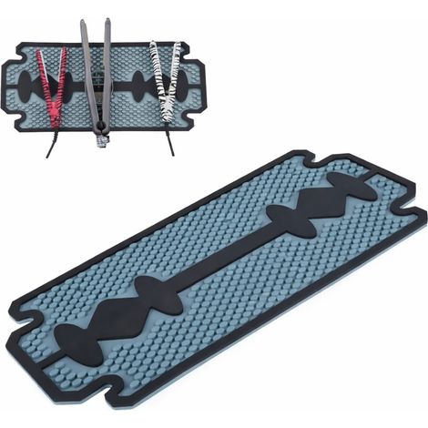Alfombrilla antideslizante para herramientas y accesorios de peluquería, 44x19 cm. (1/5)