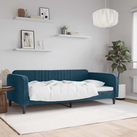 Tagesbett Blau 100x200 cm Samt