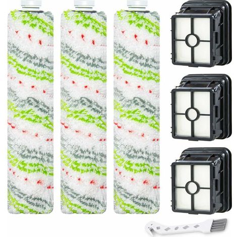 Le kit de brosse et de filtre de remplacement 2554A est compatible avec les aspirateurs tout-en-un Bissell CrossWave Wireless Max 2554A, 2590, 2593 et ​​2596