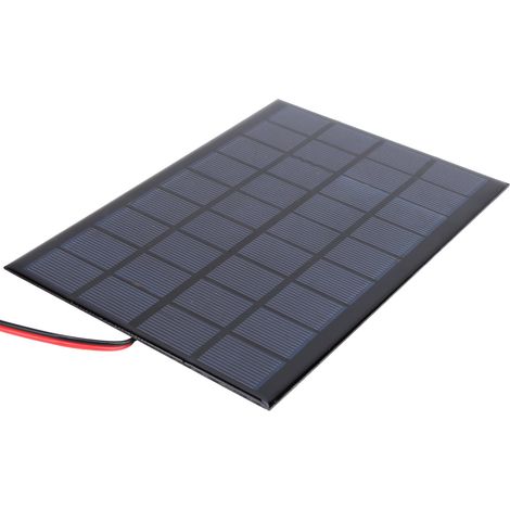 Solarmodul aus Epoxidharz und Polysilizium, 9 V Gleichstrom, 3 W, mit 100 cm rot-schwarzem Kabel und Zubehör (1/5)