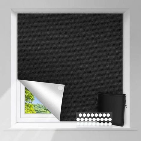 Rideau Occultant - 150x200 cm - Polyester - Intérieur - Noir Argenté - 1 Pièce (1/5)