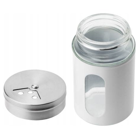 Recipiente blanco de 90 ml para sal y pimienta.