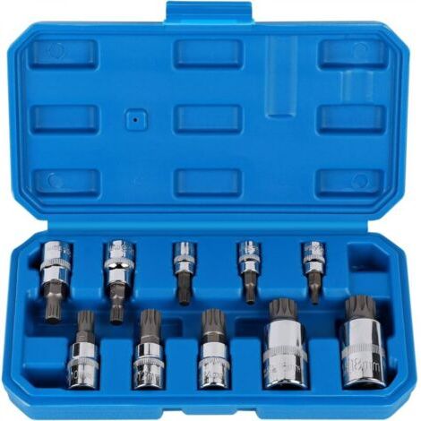 Douille Torx Male 1/2'', 1/4'', 3/8'', Embout Torx 12 Pans M4 M5 M6 M8 M10 M12 M14 M16 M18, Douille Allen avec Boîte (1/5)