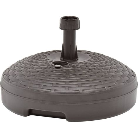 Socle de parasol rempli de sable/d'eau 20 L Plastique rotin vidaXL