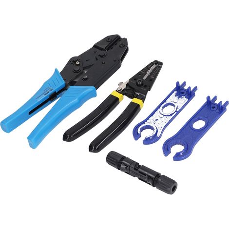 Kit d'outil de sertissage solaire multifonction avec connecteur à clé et accessoires pour pièces d'énergie éolienne (1/5)