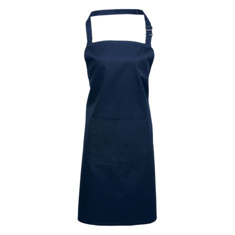 Tablier 860mm, Bleu marine, Coton, polyester Fixation arrière ( Prix pour 1 )