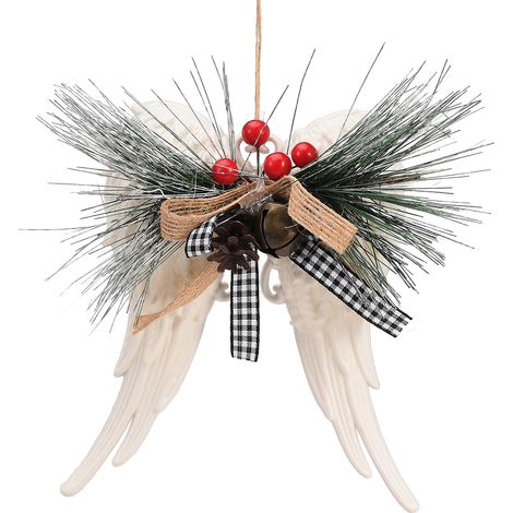 Décorations de Noël, rennes de Noël, ailes d'ange, ornements de sapin de Noël, décorations, bricolage de Noël (ailes) (1/3)