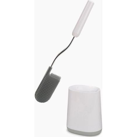 Cepillo de baño Joseph Joseph Flex Lite diseño flexible e higiénico con cabezal en forma de D para una limpieza profunda y eficaz color gris claro